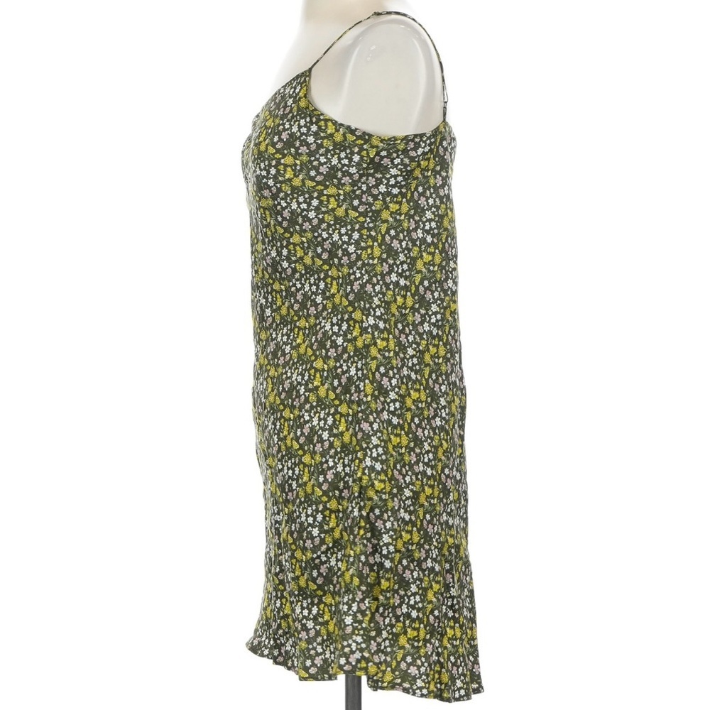 J.Crew Cupro Blend Slip Dress Floral Mini Yellow Black NWT 4 Lightweight Summer - Picture 5 of 7